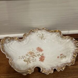 Antique Carl Tielsch German Porcelain Centerpiece Bowl Server Numbered